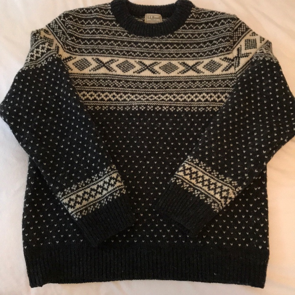 FOR HIM! L.L. Bean Wool Sweater - Like New - Med